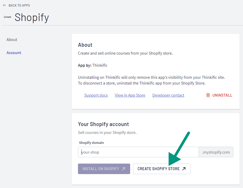 Connect your store to Thinkific
