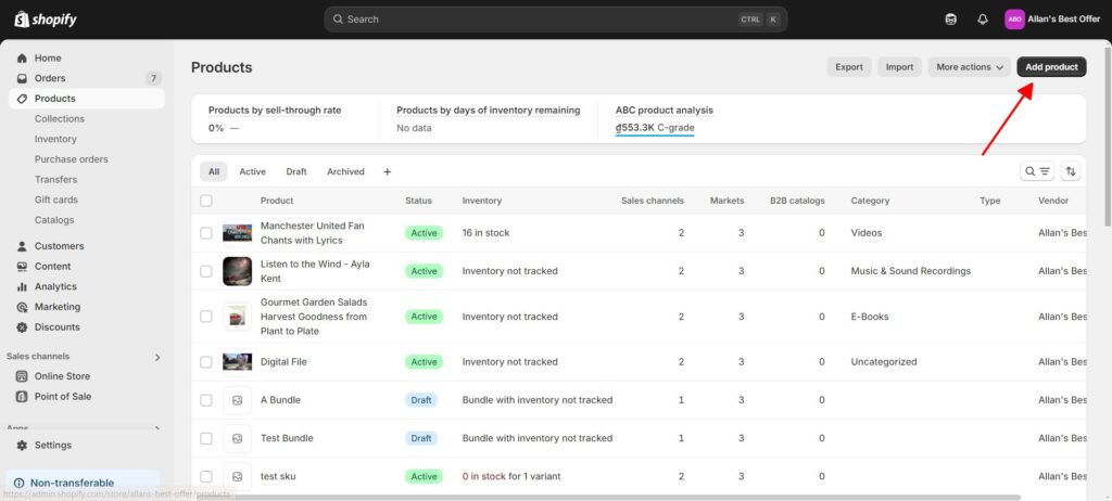 Add "New Products" on Shopify

