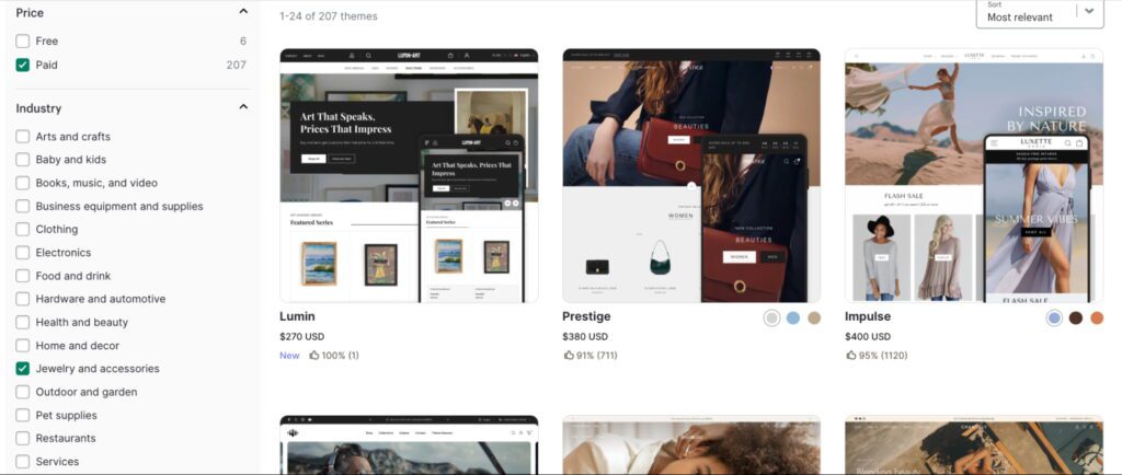 Shopify themes store
