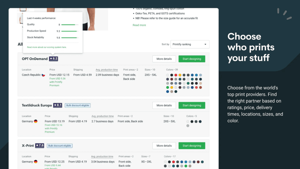 Printify Shopify app
