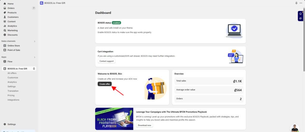 BOGOS admin dashboard