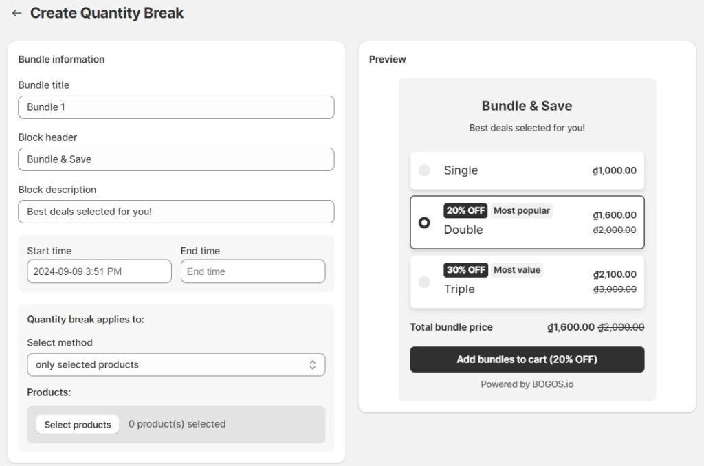 Set tittle, block header & description