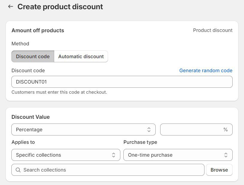 Create discount code for each tier