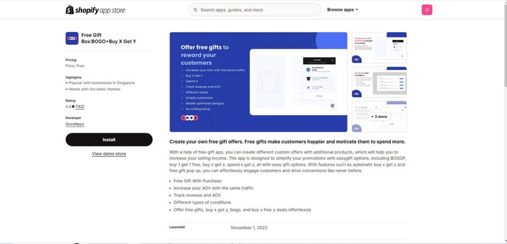 Free Gift Box helps you create your own free gift offers.
