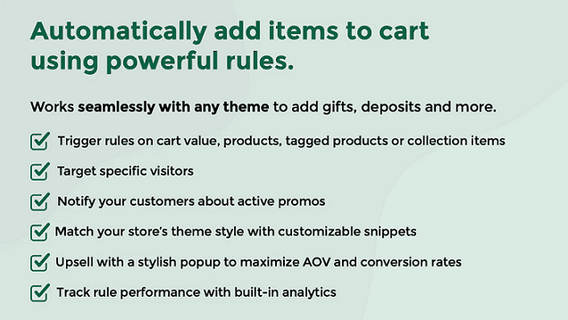 EG Auto add to cart Shopify app