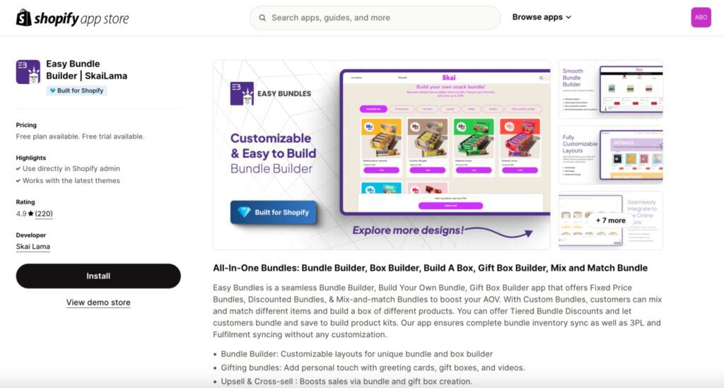 Easy bundle builder