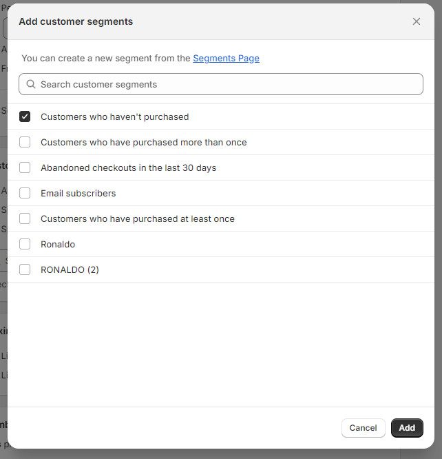 Shopify create discount for new customers only