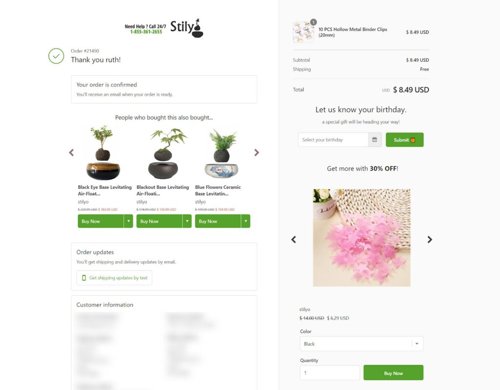 Upsell with thank-you pages is one of the best Shopify post-purchase upsell methods