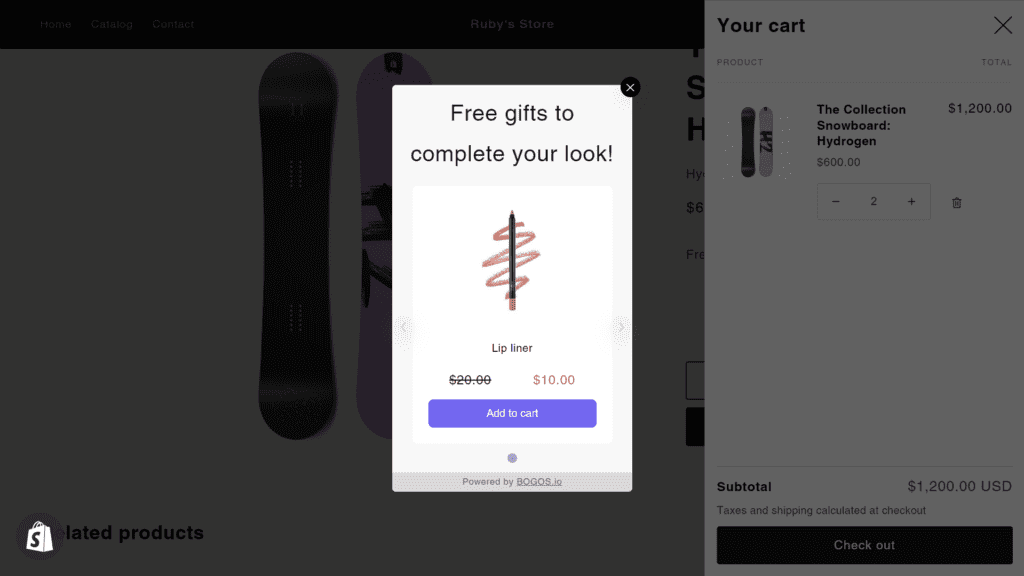 The Gift Slider with 1 gift