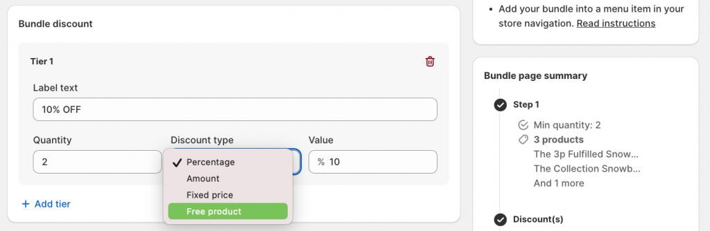 Add Discounts for "Build  Your Own Bundle" page