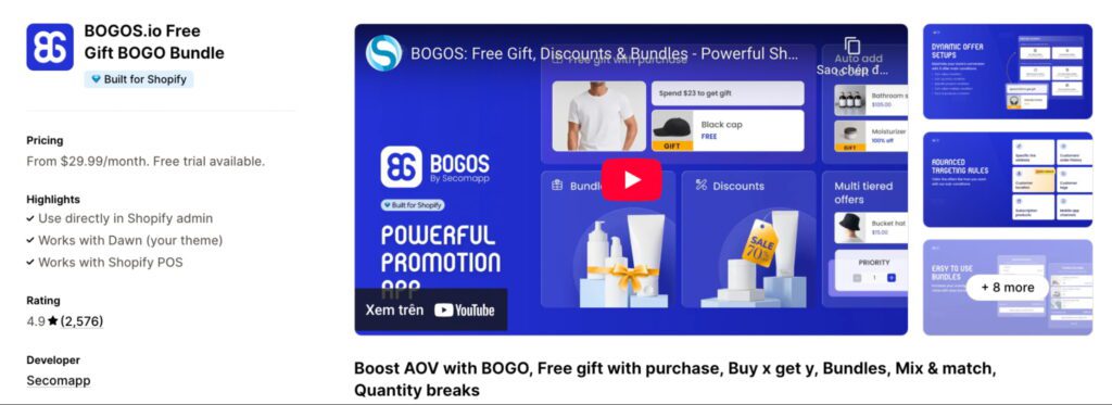 BOGOS Free Gift & Bundle