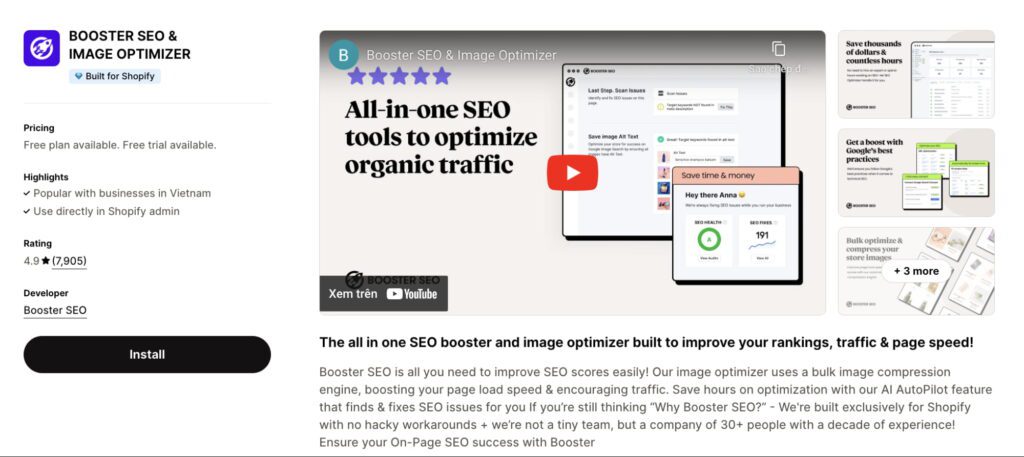 Booster for SEO & Image Optimization