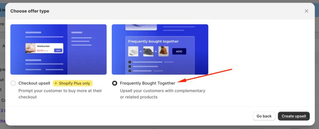 Choose "Frequently Bought Together"