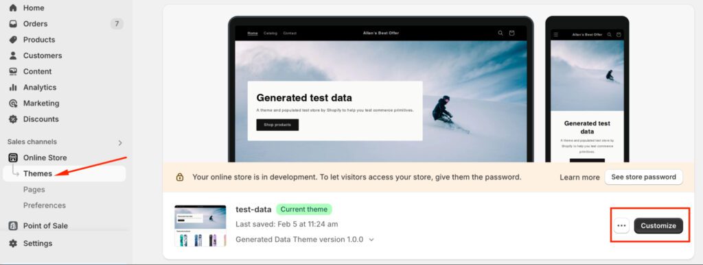 Edit your themes