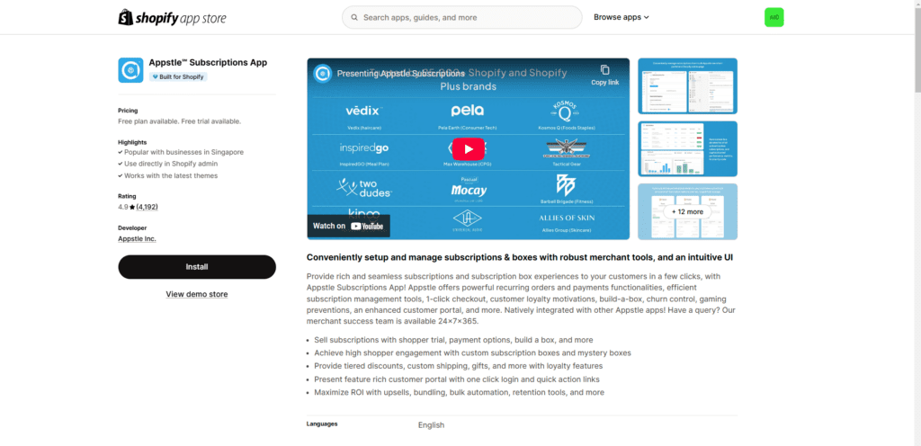 Appstle℠ Subscriptions Shopify app