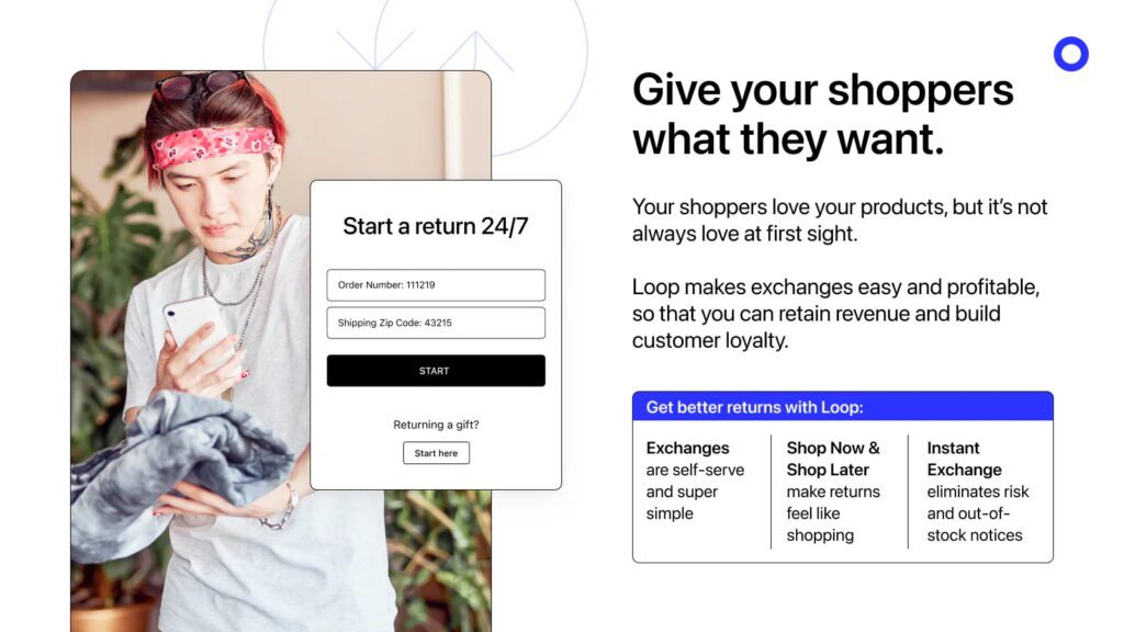 Loop for managing returns & exchanges