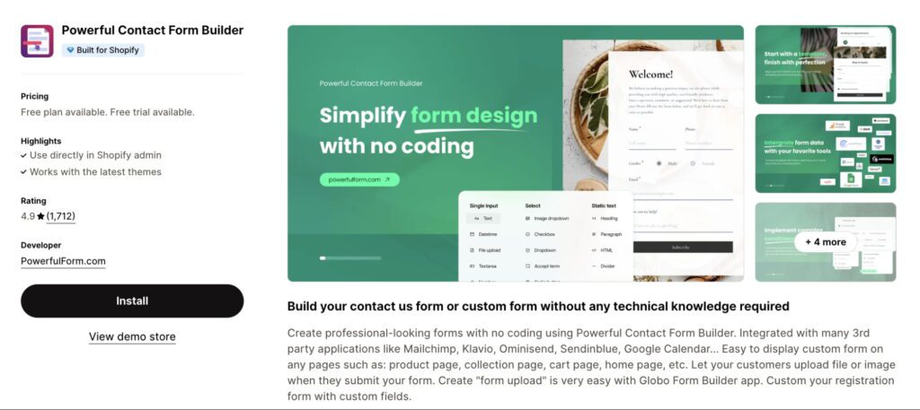 Powerful Contact Form Builder