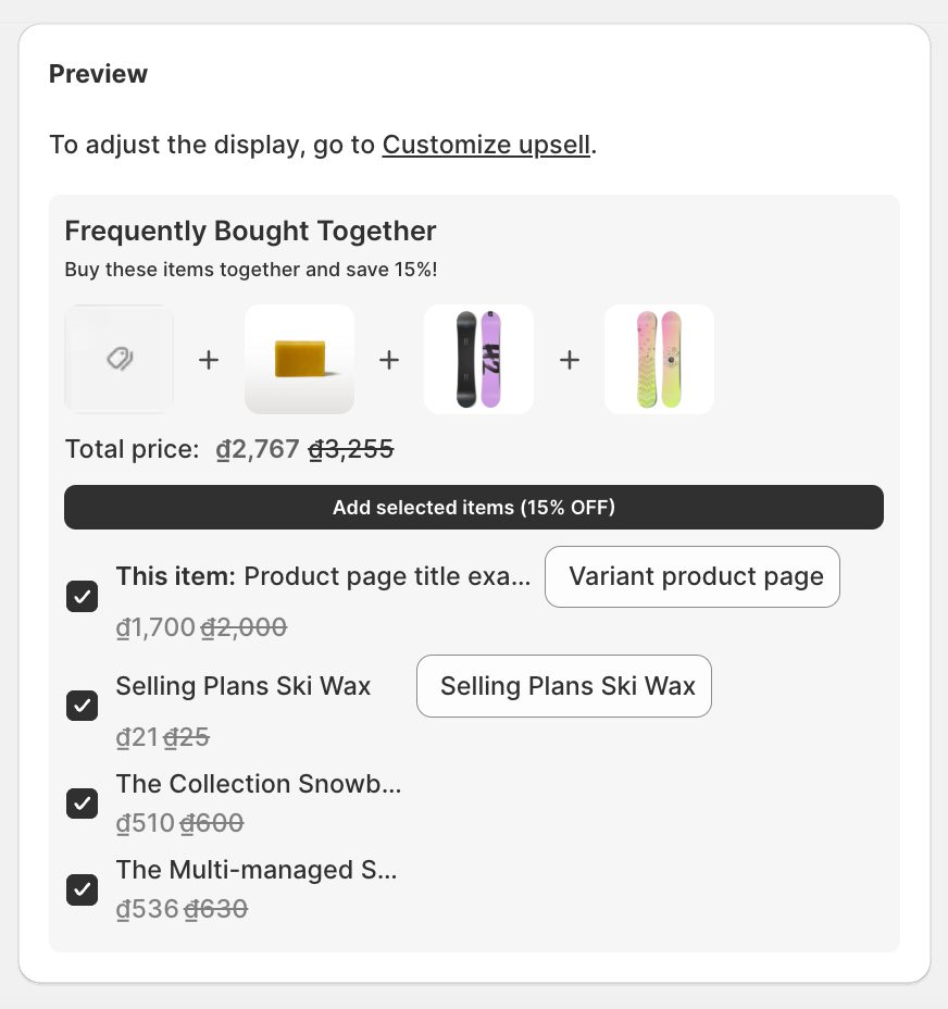 Offer preview