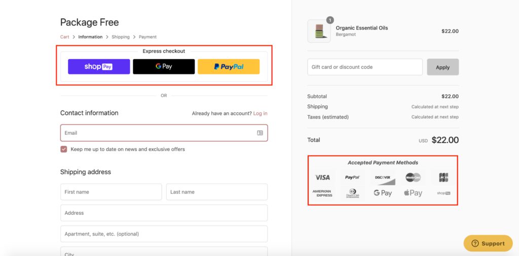 Offer multiple payment options.