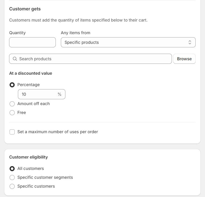 Create discount