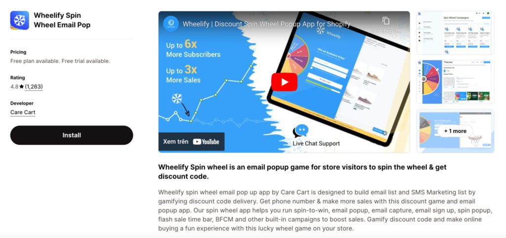 Wheelify Spin Wheel Email Pop