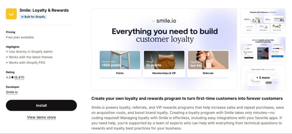 Smile: Loyalty & Rewards
