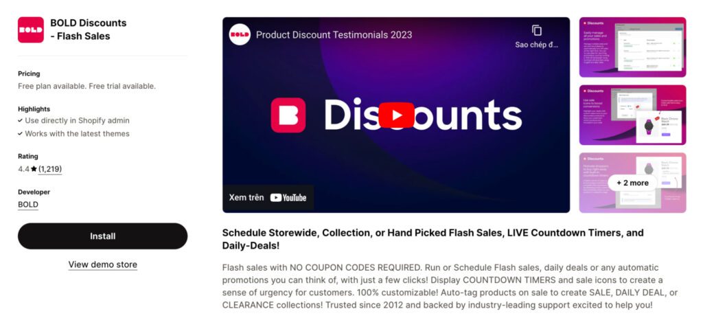 BOLD Discounts ‑ Flash Sales