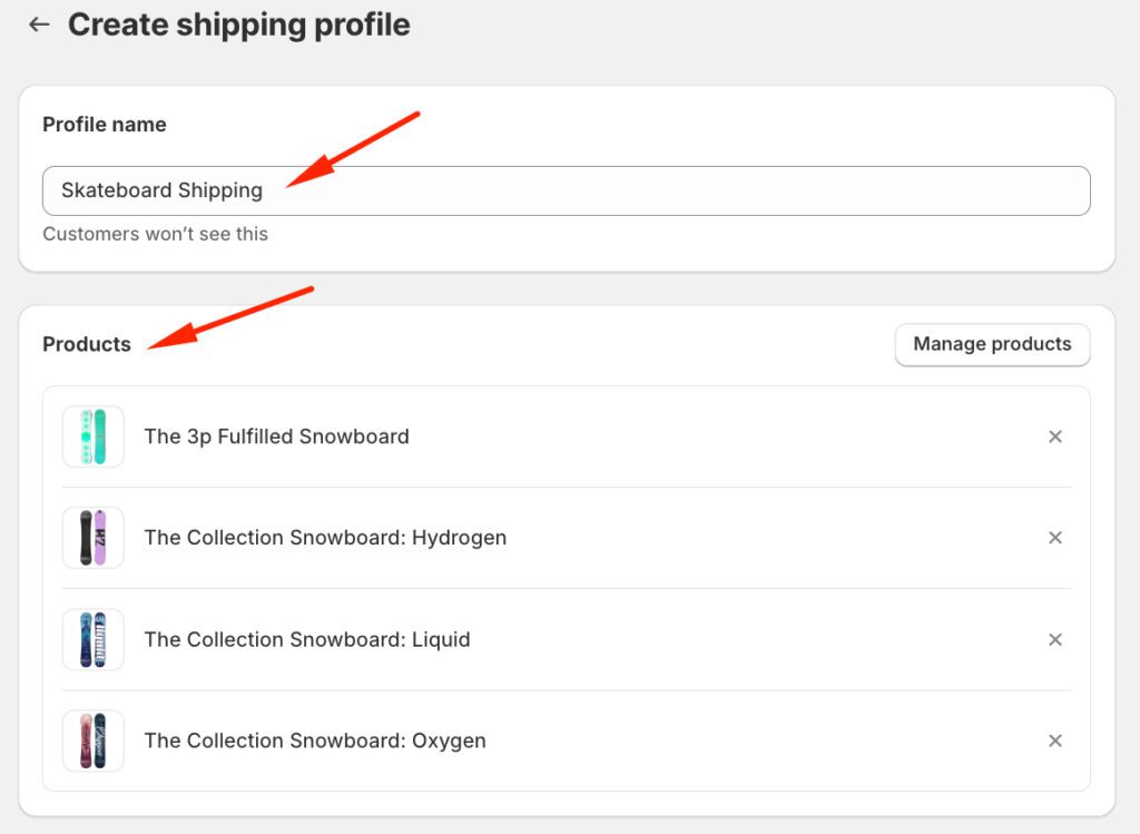 Configure Shipping Profile