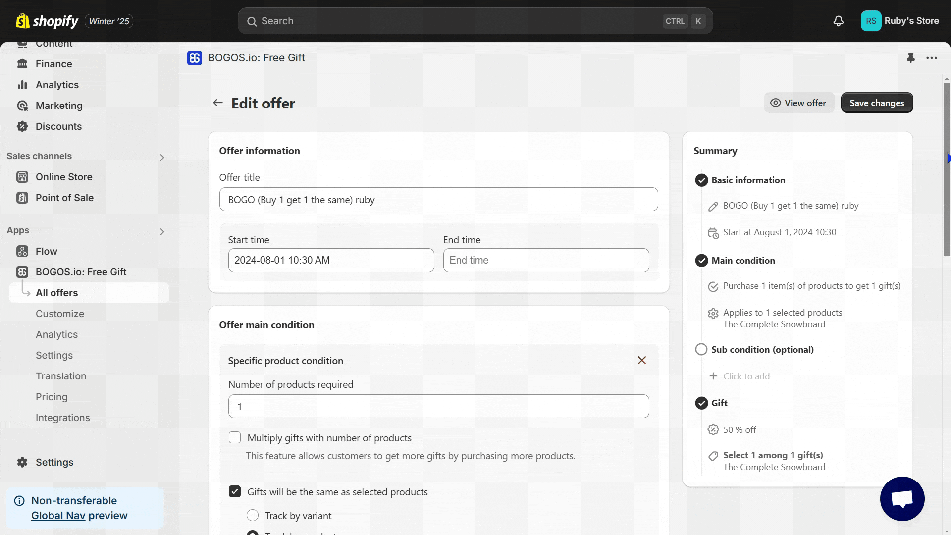 adding a link to the product or collection