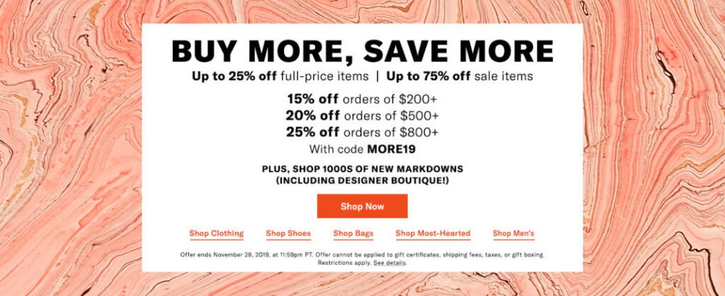 Cart value based discount