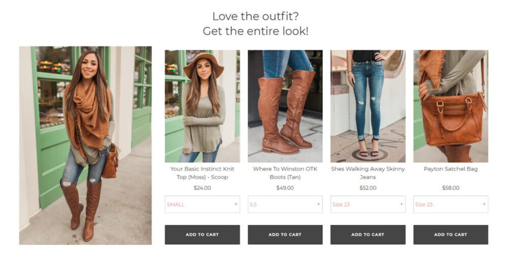 Shop the look feature demo